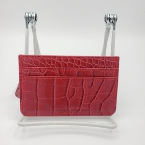 B-low the Belt croc card case - New, in red